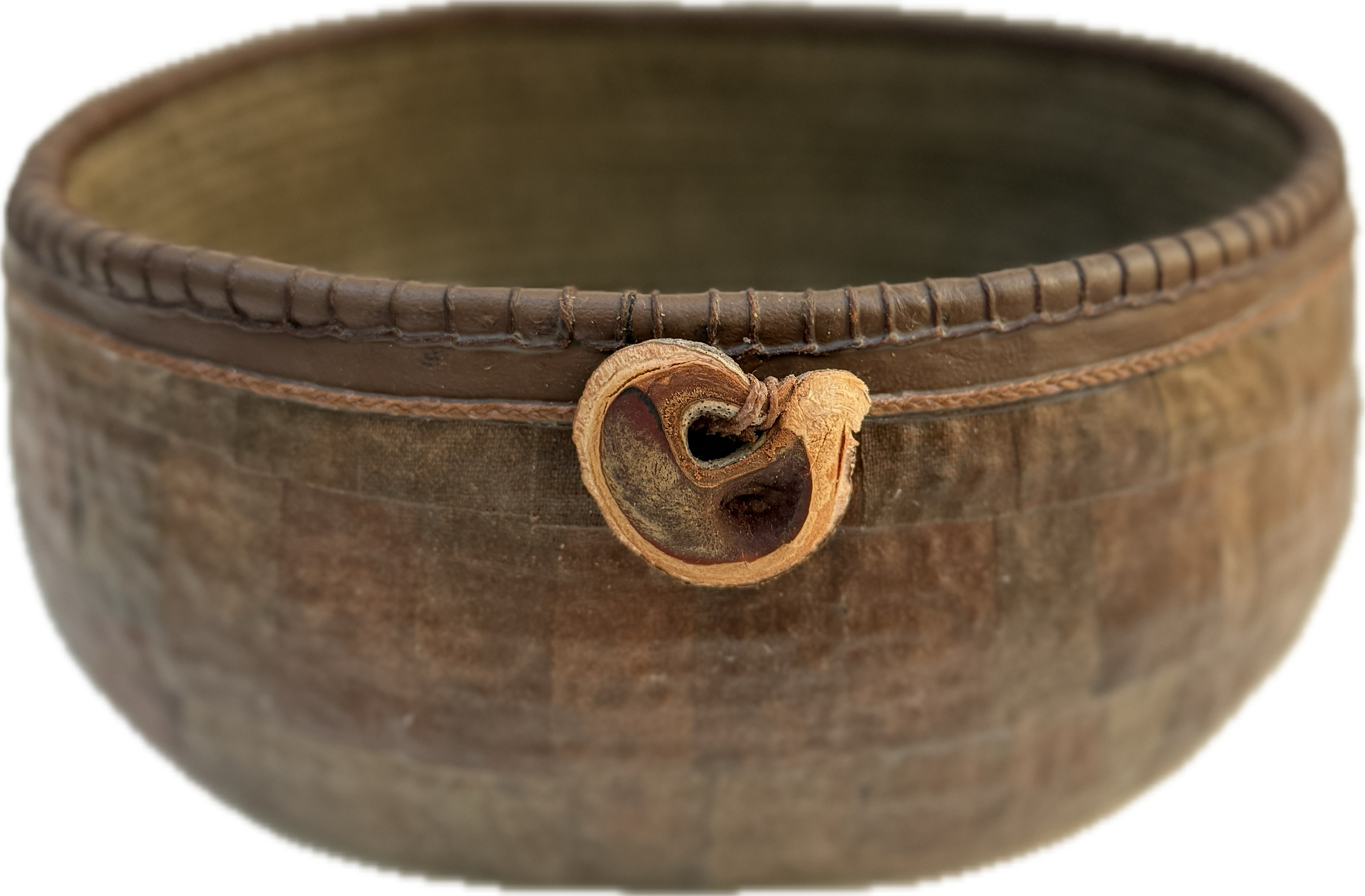 Woven vessel with seed pod